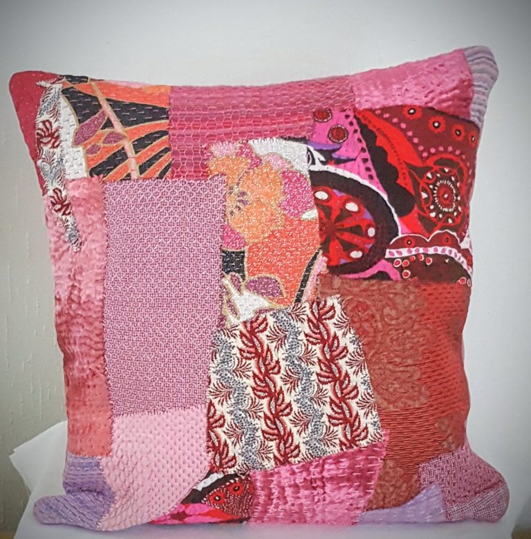 Coussin boro-sashiko
