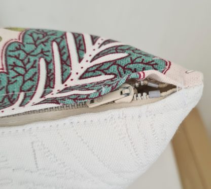 upcycling textile de seconde main zip métallique coussin déhoussable