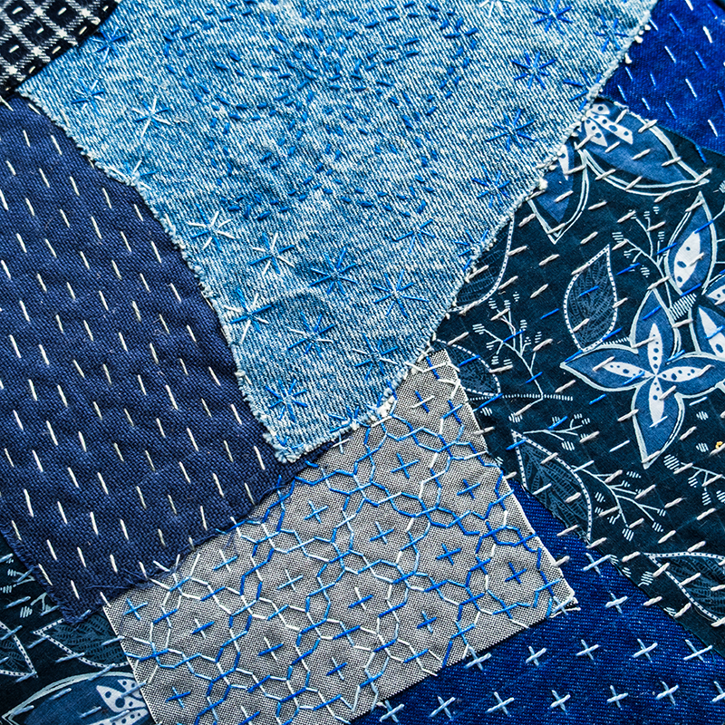 upcycling textile de seconde main détail du tissu
