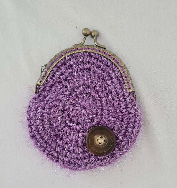 porte monnaie au crochet violet