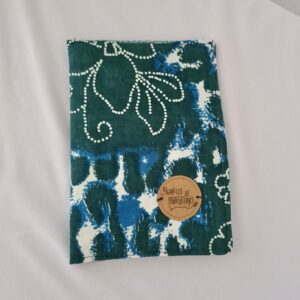 Portefeuille imprimé vert , blanc et bleu